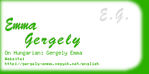 emma gergely business card